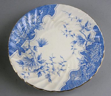 Burgess & Leigh Ltd. (1862-1999). <em>Cup and Saucer</em>, 1906-1912. Glazed earthenware, 3 x 5 3/4 x 14.1 in.  (7.6 x 14.6 x 35.8 cm). Brooklyn Museum, Gift of Paul F. Walter, 1999.29.59a-b. Creative Commons-BY (Photo: Brooklyn Museum, CUR.1999.29.59b.jpg)