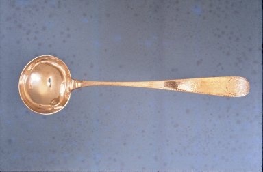 American. <em>Soup Ladle</em>, ca. 1790. Silver, 3 7/16 x 11 1/4 in. (8.8 x 28.5 cm). Brooklyn Museum, Bequest of Samuel E. Haslett, 20.798. Creative Commons-BY (Photo: Brooklyn Museum, CUR.20.798.jpg)