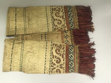 Kayan. <em>Man's Vest (Kalambi)</em>, 20th century. Bark cloth, pigment, cotton, 25 1/2 x 18 1/2in. (64.8 x 47cm) [closed]. Brooklyn Museum, Bequest of Samuel Eilenberg
, 2001.29.14. Creative Commons-BY (Photo: Brooklyn Museum, CUR.2001.29.14_front.jpg)