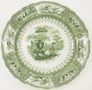 T. Mayer. <em>Plate, Canova Pattern</em>, 1826-1835. Glazed earthenware, height: 1 1/8 in. (2.9 cm); diameter: 9 3/8 in. ( 23.8 cm). Brooklyn Museum, Gift of Paul F. Walter, 2001.55.11. Creative Commons-BY (Photo: Brooklyn Museum, CUR.2001.55.11.jpg)