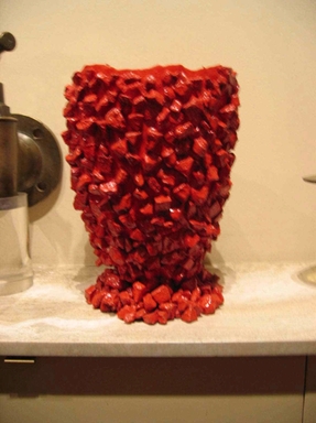 Gaetano Pesce (Italian, born 1939). <em>Vessel</em>, 1990s. Cast and applied red resin, 13 x 9 3/4 x 9 in. (33 x 24.8 x 22.9 cm). Brooklyn Museum, Gift of Dr. Alvin E. Friedman-Kien, 2004.116.1. Creative Commons-BY (Photo: , CUR.2004.116.1.jpg)