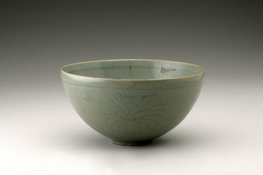  <em>Bowl</em>, 12th century. Stoneware with celadon glaze, Height: 2 7/16 in. (6.2 cm). Brooklyn Museum, The Peggy N. and Roger G. Gerry Collection, 2004.28.165. Creative Commons-BY (Photo: Brooklyn Museum (in collaboration with National Research Institute of Cultural Heritage, , CUR.2004.28.165_view1_Heon-Kang_photo_NRICH_edited.jpg)