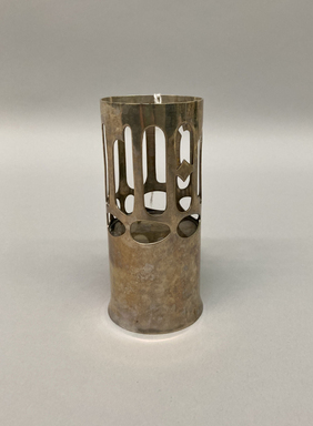 Moshe Zabari (Israeli, born 1935). <em>Kiddish Cup</em>, ca. 1985, designed 1970. Silver, 4 3/4 x 2 1/4 in. (12.1 x 5.7 cm). Brooklyn Museum, Gift of Helen Cytryn in memory of Jack Cytryn, 2004.33.1. Creative Commons-BY (Photo: Brooklyn Museum, CUR.2004.33.1_view01.jpg)