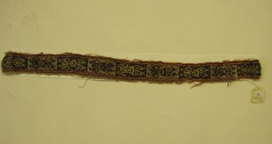 Chancay. <em>Border of a Garment</em>, 1000-1476. Cotton, camelid fiber, 18 x 1 1/4 in. (45.7 x 3.2 cm). Brooklyn Museum, Gift of Victor P. Nunez, 2004.53.30. Creative Commons-BY (Photo: , CUR.2004.53.30.jpg)