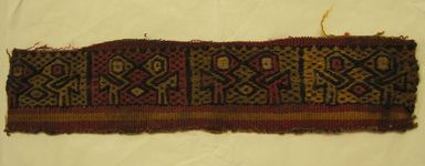 Chancay. <em>Textile Fragment</em>, 1000-1476. Camelid fiber, 1 1/2 x 7 1/2 in. (3.8 x 19.1 cm). Brooklyn Museum, Gift of Victor P. Nunez, 2004.53.33. Creative Commons-BY (Photo: , CUR.2004.53.33.jpg)