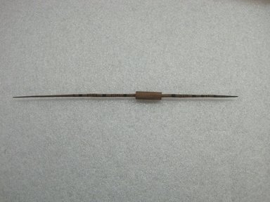 Possibly Chimú. <em>Spindle with Whorl</em>, 1100-1450. Wood, pigment, 12 x 7/16 x 7/16 in. (30.5 x 1.1 x 1.1 cm). Brooklyn Museum, Gift of Victor P. Nunez, 2004.53.45. Creative Commons-BY (Photo: , CUR.2004.53.45_view01.jpg)
