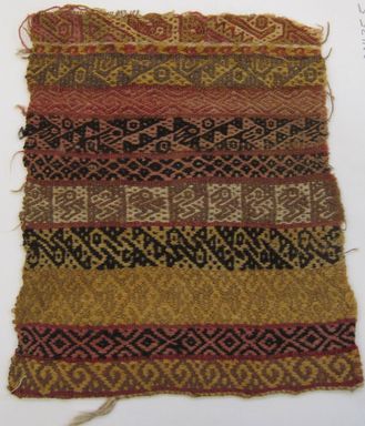 Chancay. <em>Textile Fragment</em>, 1000-1476. Camelid fiber, cotton, 7 1/2 x 7 in. (19.1 x 17.8 cm). Brooklyn Museum, Gift of Victor P. Nunez, 2004.53.5. Creative Commons-BY (Photo: , CUR.2004.53.5.jpg)
