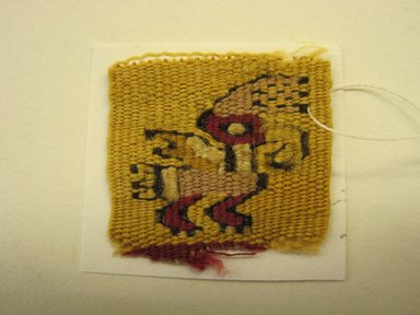Possibly Chimú. <em>Tapestry Fragment</em>, 1100-1450. Camelid fiber, 7/8 x 1 in. (2.2 x 2.5 cm). Brooklyn Museum, Gift of Victor P. Nunez, 2004.53.50. Creative Commons-BY (Photo: , CUR.2004.53.50_view01.jpg)