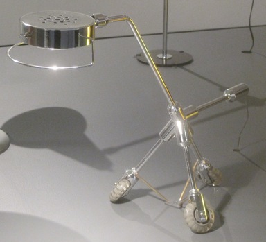 Harry Allen (American, born 1964). <em>Kila Lamp</em>, 2005. Chromed plastic, plastic, glass, metal, 18 1/4 x 24 x 8 1/2 in. (46.4 x 61 x 21.6 cm). Brooklyn Museum, Gift of Harry Allen & Associates, 2006.55. Creative Commons-BY (Photo: Brooklyn Museum, CUR.2006.55.jpg)