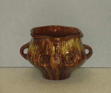 Christopher Dresser (English, 1834-1904). <em>Bowl</em>, ca. 1880. Glazed earthenware, 5 1/2 x 8 in. (14 x 20.3 cm). Brooklyn Museum, Gift of Paul F. Walter, 2007.10.12. Creative Commons-BY (Photo: Brooklyn Museum, CUR.2007.10.12.jpg)