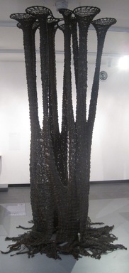 Ted Hallman (American, born 1933). <em>"Volcano Tree,"</em> ca. 1973. Acrylic fiber, metal, storage (as stored in DAB180): 10 × 60 × 51 in. (25.4 × 152.4 × 129.5 cm). Brooklyn Museum, Gift of the artist in honor of Michael W. Barnett, 2009.51. Creative Commons-BY (Photo: Brooklyn Museum, CUR.2009.51.jpg)