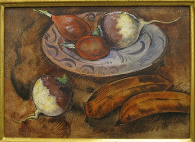 George Biddle (American, 1885–1973). <em>Turnips</em>, 1937. Oil on canvas, 10 × 14 in. (25.4 × 35.6 cm). Brooklyn Museum, Gift of Constance L. and Henry Christensen III, 2010.3.2. © artist or artist's estate (Photo: Brooklyn Museum, CUR.2010.3.2.jpg)