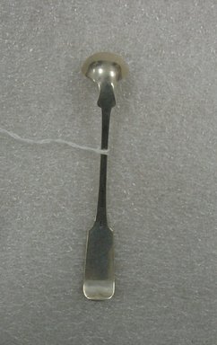 William Wise and Son. <em>Mustard Ladle</em>, ca. 1850. Silver, 5 1/16 x 7/8 x 7/8 in. (12.9 x 2.2 x 2.2 cm). Brooklyn Museum, Gift of William Lee Younger in memory of Joseph A. Henehan, 2010.77.19. Creative Commons-BY (Photo: Brooklyn Museum, CUR.2010.77.19_back.jpg)