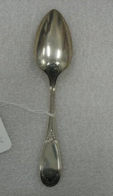 George W. Shiebler. <em>Serving Spoon</em>, Patented 1859. Silver Brooklyn Museum, Gift of William Lee Younger in memory of Joseph A. Henehan, 2010.77.26. Creative Commons-BY (Photo: Brooklyn Museum, CUR.2010.77.26_back.jpg)