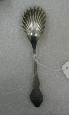 William Wise and Son. <em>Serving Spoon</em>, ca. 1860. Silver, 8 3/4 x 2 1/16 x 1 1/2 in. (22.2 x 5.2 x 3.8 cm). Brooklyn Museum, Gift of William Lee Younger in memory of Joseph A. Henehan, 2010.77.4. Creative Commons-BY (Photo: Brooklyn Museum, CUR.2010.77.4_back.jpg)
