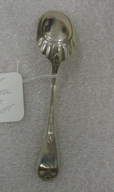 Harts Brothers. <em>Sugar Shell</em>, ca. 1890. Silver, 5 13/16 x 1 1/4 x 1 1/4 in. (14.8 x 3.2 x 3.2 cm). Brooklyn Museum, Gift of William Lee Younger in memory of Joseph A. Henehan, 2010.77.5. Creative Commons-BY (Photo: Brooklyn Museum, CUR.2010.77.5_back.jpg)