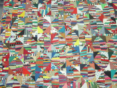 Anna Williams (American, 1927-2010). <em>Quilt</em>, 1995. Cotton, synthetics, 76 1/4 x 61 1/2 in. (193.7 x 156.2 cm). Brooklyn Museum, Gift in memory of Horace H. Solomon, 2011.18 (Photo: Brooklyn Museum, CUR.2011.18.jpg)