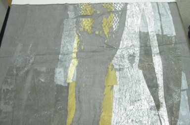 Aviva Stanoff (American, born 1972). <em>Wall Hanging Graduate School</em>, 1999. Cotton, foil, hand painted tissue, angel hair, 36 x 75 1/2 in. (91.4 x 191.8 cm). Brooklyn Museum, Gift of the artist in honor of Simon Ungless, 2011.19.2. © artist or artist's estate (Photo: Brooklyn Museum, CUR.2011.19.2.jpg)