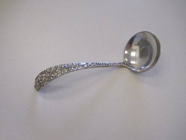 Stieff Company. <em>Sauce Ladle, Rose Pattern</em>, designed 1892. Silver, 4 7/8 x 1 5/8 x 1 1/8 in. (12.4 x 4.1 x 2.9 cm). Brooklyn Museum, Gift of Pamela and Arnold Lehman, 2012.13.2. Creative Commons-BY (Photo: Brooklyn Museum, CUR.2012.13.2.jpg)