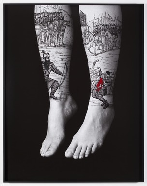 Shirin Neshat (Iranian, born 1957). <em>Divine Rebellion</em>, 2012. Acrylic on laser-exposed gelatin silver print, 62 x 49 in. (157.5 x 124.5 cm). Brooklyn Museum, Bequest of Samuel Zachary Gitlin and Mary Hayward Weir, gift of Dr. Richard Bassin, Bessemer Trust Company, IBM Gallery of Science, and David Saks, by exchange and Alfred T. White Fund

, 2012.22. © artist or artist's estate (Photo: Image Courtesy the artist and Gladstone Gallery, New York and Brussels, CUR.2012.22_Gladstone_Gallery_photograph_SN233.jpg)