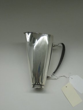 John Axel Prip (American, 1922–2009). <em>Pitcher</em>, ca. 1953. Silver, 7 3/4 x 6 1/2 x 3 3/4 in. (19.7 x 16.5 x 9.5 cm). Brooklyn Museum, Joseph F. McCrindle Collection, by exchange, 2012.56.1. Creative Commons-BY (Photo: Brooklyn Museum, CUR.2012.56.1.jpg)