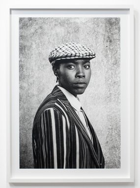 Zanele Muholi (South African, born 1972). <em>Sunday Francis Mdlankomo, Vosloorus, Johannesburg</em>, 2011. Gelatin silver photograph, sheet: 33 7/8 × 23 7/8 in. (86 × 60.6 cm). Brooklyn Museum, Robert A. Levinson Fund, 2012.72.1. © artist or artist's estate (Photo: Image courtesy of Yancey Richardson Gallery, CUR.2012.72.1_Yancey_Richardson_Gallery_photograph.jpg)