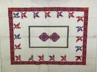 Jacinto López Ramírez (Mexican, Huichol (Wixárika)). <em>Textile</em>, ca. 2006. Cotton, 36 x 30 in. (91.4 x 76.2 cm). Brooklyn Museum, Gift of the Edward J. Guarino Collection in honor of Kyle Aron Burns, 2013.82.32 (Photo: Brooklyn Museum, CUR.2013.82.32.jpg)
