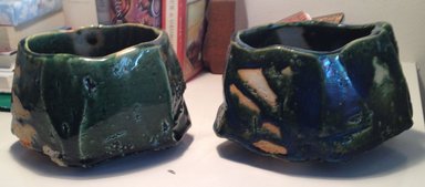 Kakurezaki Ryuichi (Japanese, born 1950). <em>Tea Bowl</em>, 2008. Stoneware with green oribe glaze, 3 9/16 x 4 3/4 in. (9 x 12 cm). Brooklyn Museum, Gift of Shelly and Lester Richter, 2013.83.25. Creative Commons-BY (Photo: , CUR.2013.83.25_2013.83.26.jpg)