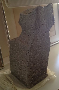 Kohyama Yasuhisa (Japanese, born 1936). <em>Cut Vase</em>, 1986. Stoneware with quartz inclusions and ash glaze; shigaraki ware, 9 13/16 x 3 15/16 x 4 1/8 in. (25 x 10 x 10.5 cm). Brooklyn Museum, Gift of Shelly and Lester Richter, 2013.83.33. Creative Commons-BY (Photo: Brooklyn Museum, CUR.2013.83.33.jpg)