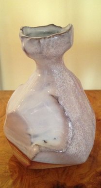 Kaneta Masanao (Japanese, born 1953). <em>Bottle</em>, 1990. Stoneware with pinkish-white glaze; hagi ware, 5 11/16 x 3 1/8 in. (14.5 x 8 cm). Brooklyn Museum, Gift of Shelly and Lester Richter, 2013.83.39. Creative Commons-BY (Photo: Brooklyn Museum, CUR.2013.83.39.jpg)