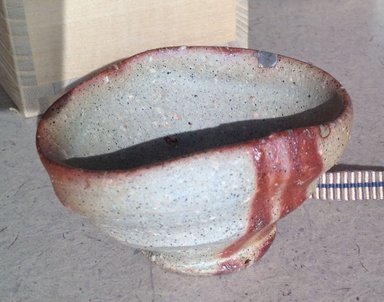 Kakurezaki Ryuichi (Japanese, born 1950). <em>Sake Cup</em>, 2000. Stoneware; bizen ware, 2 3/16 x 3 9/16 in. (5.5 x 9 cm). Brooklyn Museum, Gift of Shelly and Lester Richter, 2013.83.70. Creative Commons-BY (Photo: Brooklyn Museum, CUR.2013.83.70.jpg)