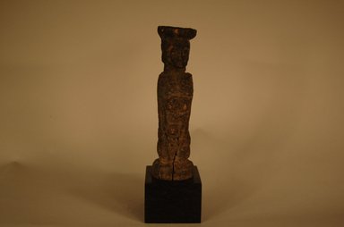 Dogon. <em>Figure of Kneeling Female</em>, early 20th century. Wood, 5 1/2 x 1 11/16 in. (14 x 4.3 cm). Brooklyn Museum, Gift in memory of Frederic Zeller, 2014.54.18 (Photo: Brooklyn Museum, CUR.2014.54.18_overall.jpg)