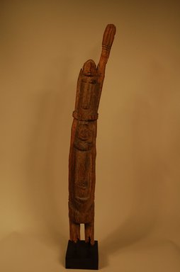 Dogon. <em>Figure</em>, early 20th century. Wood, 27 9/16 x 3 3/8 x 4 1/8 in. (70 x 8.5 x 10.5 cm). Brooklyn Museum, Gift in memory of Frederic Zeller, 2014.54.24 (Photo: Brooklyn Museum, CUR.2014.54.24_front.jpg)