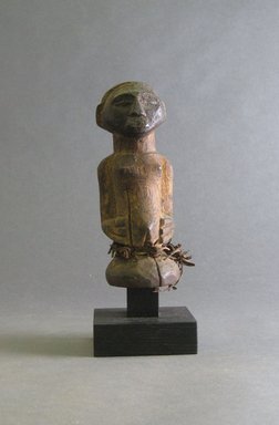 Songye. <em>Figure of Female</em>, early 20th century. Wood, fiber, organic materials, 6 x 2 9/16 x 2 9/16 in. (15.3 x 6.5 x 6.5 cm). Brooklyn Museum, Gift in memory of Frederic Zeller, 2014.54.44. Creative Commons-BY (Photo: Brooklyn Museum, CUR.2014.54.44_front.jpg)