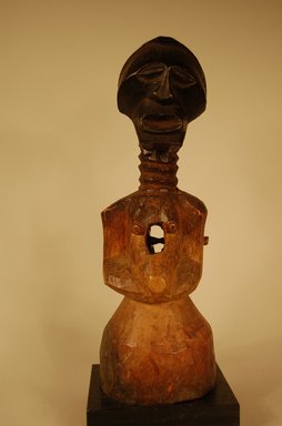 Songye. <em>Power Figure (Nkisi)</em>, 20th century. Wood, organic materials, height: 14 1/2 in. (36.8 cm). Brooklyn Museum, Gift in memory of Frederic Zeller, 2014.54.46 (Photo: Brooklyn Museum, CUR.2014.54.46_overall1.jpg)