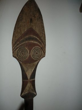 Solomon Islander. <em>Club</em>. Wood, pigment, 47 x 4 1/2 in. (119.4 x 11.4 cm). Brooklyn Museum, Gift in memory of Frederic Zeller, 2014.54.54 (Photo: Brooklyn Museum, CUR.2014.54.54_view02.jpg)