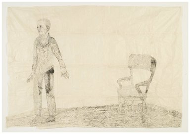 Kiki Smith (American, born Germany, 1954). <em>The Leaving</em>, 2007–2008. Ink on paper, glitter, graphite, and lithographic crayon, 72 x 105 in. (182.9 x 266.7 cm). Brooklyn Museum, Gift of the artist in honor of Arnold Lehman and Catherine Morris, 2015.32. © artist or artist's estate (Photo: Image courtesy of Pace Gallery, CUR.2015.32_Pace_Gallery_image_47090_SMITH.jpg)