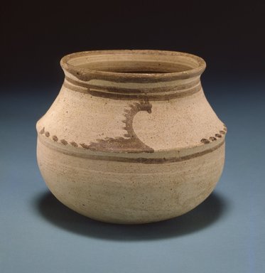  <em>Bowl Painted with Water Birds</em>, early 2nd millennium B.C.E. Clay, slip, height: 3 13/16 in. (9.7 cm). Brooklyn Museum, Gift of the Arthur M. Sackler Foundation, NYC, in memory of James F. Romano, 2015.65.18. Creative Commons-BY (Photo: Photograph courtesy of the Arthur M. Sackler Foundation, New York, CUR.2015.65.18_Sackler_Foundation_image.jpg)