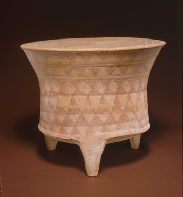  <em>Tripod Bowl</em>, early 2nd millennium B.C.E. Clay, slip, height: 9 13/16 in. (25 cm). Brooklyn Museum, Gift of the Arthur M. Sackler Foundation, NYC, in memory of James F. Romano, 2015.65.19. Creative Commons-BY (Photo: Photograph courtesy of the Arthur M. Sackler Foundation, New York, CUR.2015.65.19_Sackler_Foundation_image.jpg)