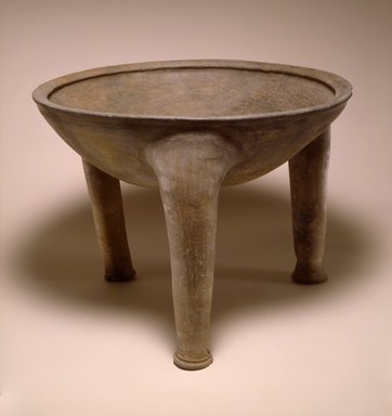  <em>Tripod Bowl</em>, early 1st millennium B.C.E. Clay, height: 11 in. (28 cm). Brooklyn Museum, Gift of the Arthur M. Sackler Foundation, NYC, in memory of James F. Romano, 2015.65.20. Creative Commons-BY (Photo: Photograph courtesy of the Arthur M. Sackler Foundation, New York, CUR.2015.65.20_Sackler_Foundation_image.jpg)