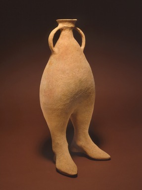 Ancient Near Eastern. <em>Vessel with Two Feet</em>, ca. 1000-800 B.C.E. Clay, height: 18 7/8 in. (48 cm). Brooklyn Museum, Gift of the Arthur M. Sackler Foundation, NYC, in memory of James F. Romano, 2015.65.28. Creative Commons-BY (Photo: Photograph courtesy of the Arthur M. Sackler Foundation, New York, CUR.2015.65.28_Sackler_Foundation_image.jpg)