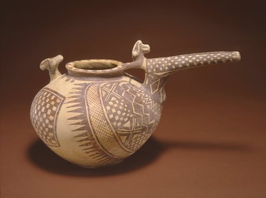  <em>Spouted Vessel</em>, ca. 800–600 B.C.E. Clay, slip, height: 7 11/16 in. (19.5 cm). Brooklyn Museum, Gift of the Arthur M. Sackler Foundation, NYC, in memory of James F. Romano, 2015.65.32. Creative Commons-BY (Photo: Photograph courtesy of the Arthur M. Sackler Foundation, New York, CUR.2015.65.32_Sackler_Foundation_image.jpg)