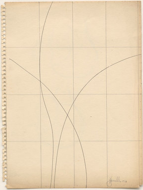 Virginia Jaramillo (American, born 1939). <em>Preparatory Sketch for Curvilinear Painting</em>, 1971. Ink and graphite on paper, 12 × 9 in. (30.5 × 22.9 cm). Brooklyn Museum, Gift of the artist, 2017.30. © artist or artist's estate (Photo: Image courtesy of Hales Gallery, CUR.2017.30_view1_HalesGallery_photograph.jpg)