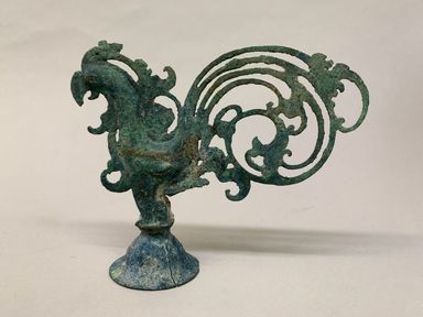  <em>Bird Finial</em>, 13th–14th century. Bronze, height: 4 1/2 in. (11.4 cm). Brooklyn Museum, Bequest of Dr. Samuel Eilenberg, 2021.1.15 (Photo: Brooklyn Museum, CUR.2021.1.15.jpg)