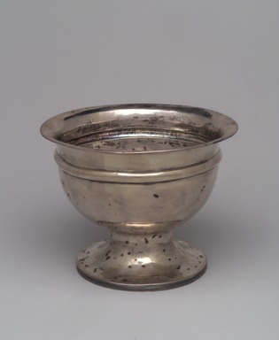 Attributed to Nehemiah Bassett (Maker) (active ca. 1795-1819). <em>Bowl</em>, ca. 1825. Silver, 5 1/2 x 7 1/8 x 7 1/8 in.  (14.0 x 18.1 x 18.1 cm). Brooklyn Museum, Gift of The Wunsch Americana Foundation, Inc., 2023.77.3. Creative Commons-BY (Photo: Brooklyn Museum, CUR.2023.77.3.jpg)
