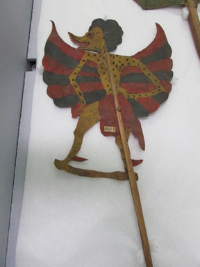  <em>Shadow Puppet</em>. Leather, pigment, wood, fiber, metal, 8 9/16 × 17 5/16 in. (21.7 × 44 cm). Brooklyn Museum, 2044. Creative Commons-BY (Photo: , CUR.2044.jpg)