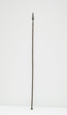  <em>Spear</em>. Iron, sheet copper, 61 7/16 x 1 3/8 in. (156 x 3.5 cm). Brooklyn Museum, Museum Expedition 1922, Robert B. Woodward Memorial Fund, 22.1020. Creative Commons-BY (Photo: Brooklyn Museum, CUR.22.1020_front_PS5.jpg)
