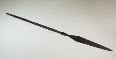  <em>Spear, Shaft</em>. Iron, wood, 59 1/16 x 2 3/16 in. (150 x 5.5 cm). Brooklyn Museum, Museum Expedition 1922, Robert B. Woodward Memorial Fund, 22.1025. Creative Commons-BY (Photo: Brooklyn Museum, CUR.22.1025_threequarter_PS5.jpg)