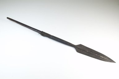  <em>Spear, Shaft</em>. Iron, wood, 70 1/16 x 1 3/8 in. (178 x 3.5 cm). Brooklyn Museum, Museum Expedition 1922, Robert B. Woodward Memorial Fund, 22.1032. Creative Commons-BY (Photo: Brooklyn Museum, CUR.22.1032_threequarter_PS5.jpg)