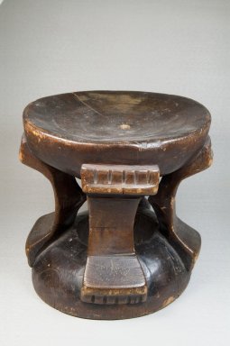Songye. <em>Stool</em>, late 19th or early 20th century. Wood, 8 1/16 x 8 1/16 x 8 1/16 in. (20.5 x 20.5 x 20.5 cm). Brooklyn Museum, Museum Expedition 1922, Robert B. Woodward Memorial Fund, 22.1112. Creative Commons-BY (Photo: Brooklyn Museum, CUR.22.1112_front_PS5.jpg)